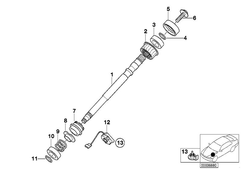 Steering spindle above 32311095743