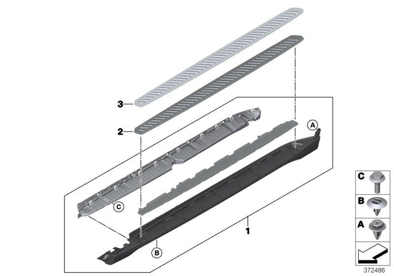 Footboard sill right 51777319862