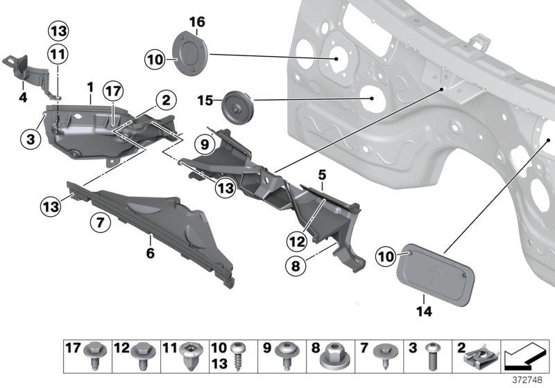 Partition wall assembly space center top 51757213661