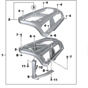 Set luggage rack 77448550258