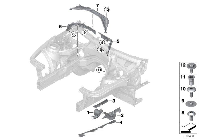 Retaining strip cover Lenkungsaggr. li. 51758056191