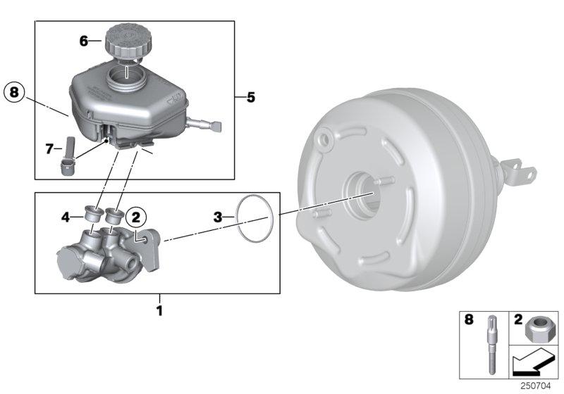 Master brake cylinder 34336851093