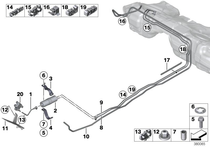 Fuel supply line behind 16127318359