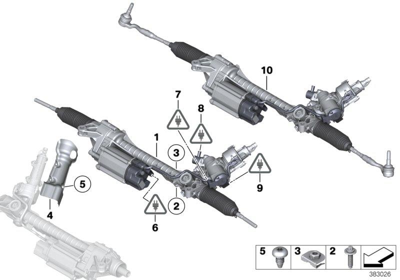 Exchange steering gear electrically 24V 32106873502