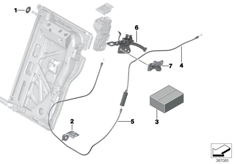 Bowden cable remote backrest 52207354899