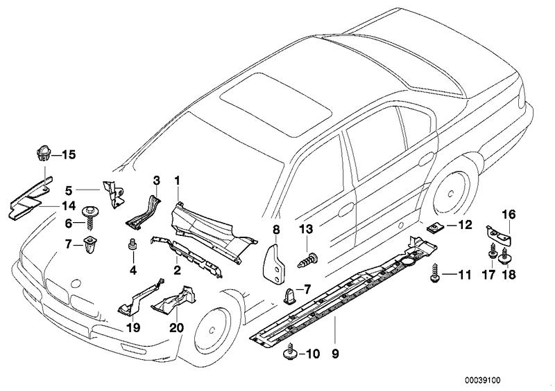 Cover Schutzkufe right 51718205074