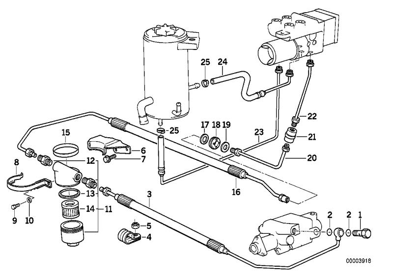 Return line with pressure hose M12X1 34511140559