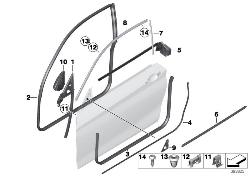 Shaft seal outside door front left BASIS 51337267903