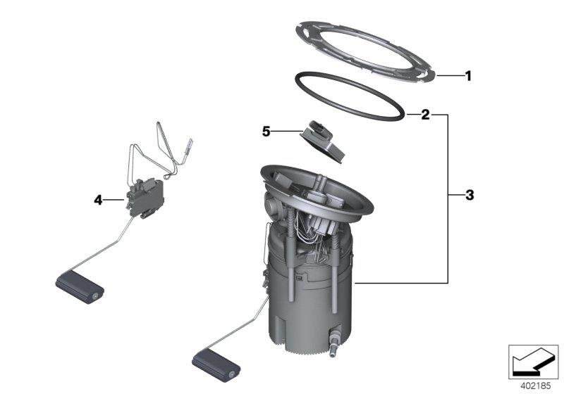 Conveying unit with level sensor right 16117314804