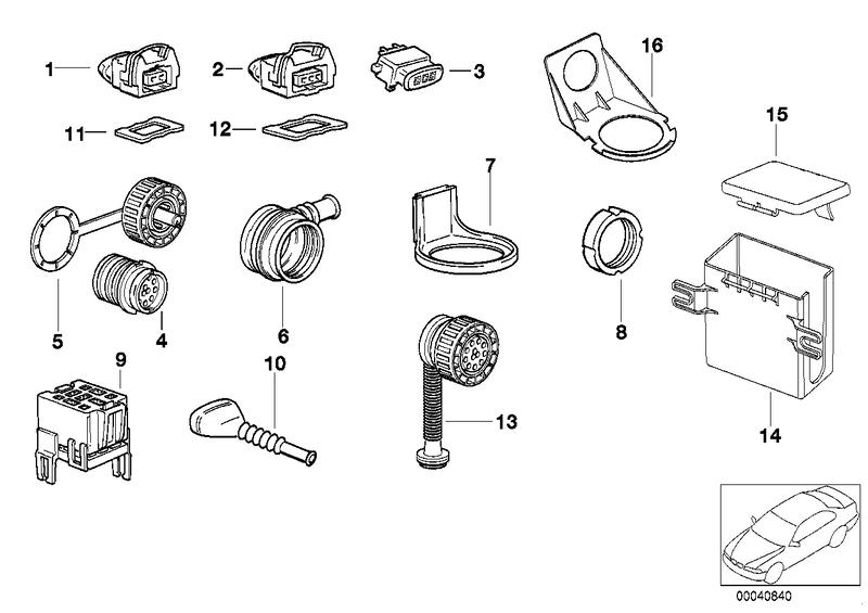 Plug housing lambda probe 12521732742