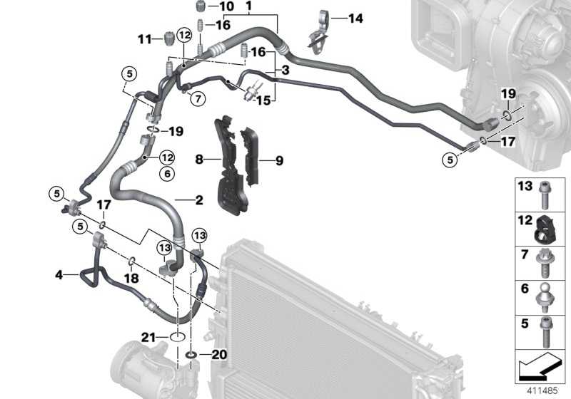 Pressure line compressor-condenser 64539209727