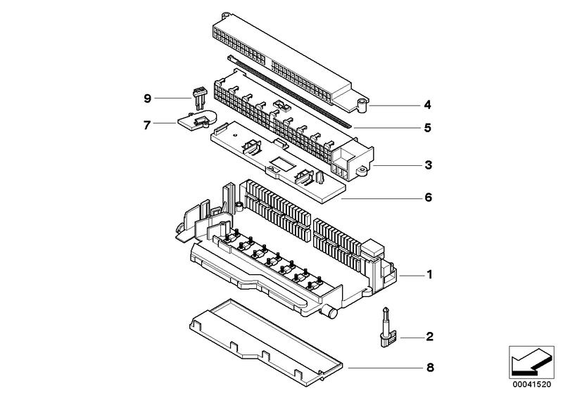 Lid fuse box 61138364542