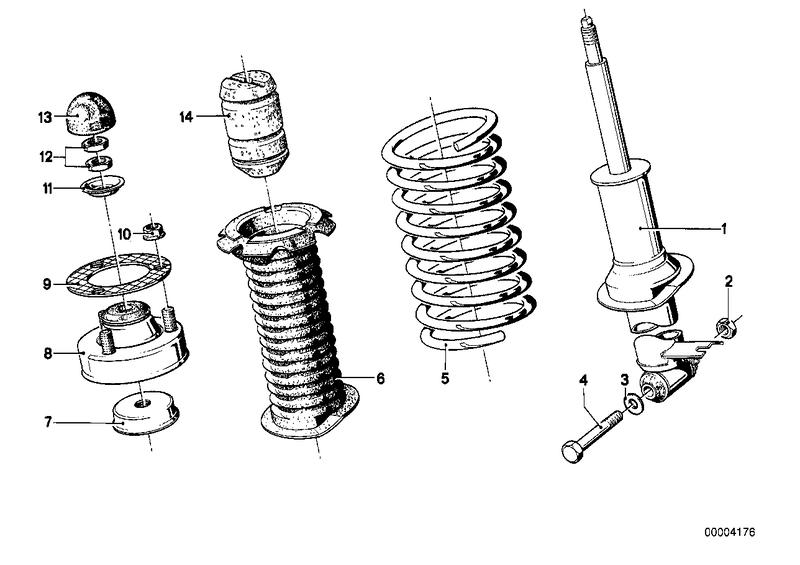 Rear shock absorber 37121124488