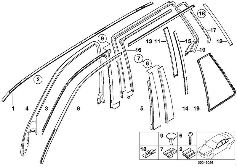 Lens C-pillar on the right 51348170726