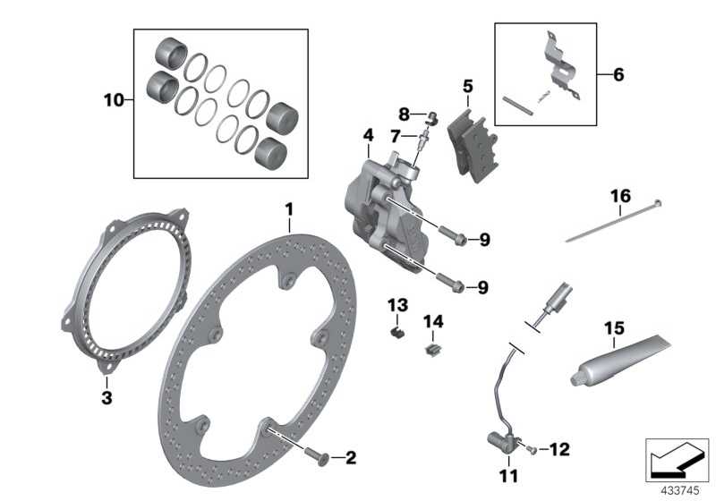 Caliper brake pad without right 34117711438