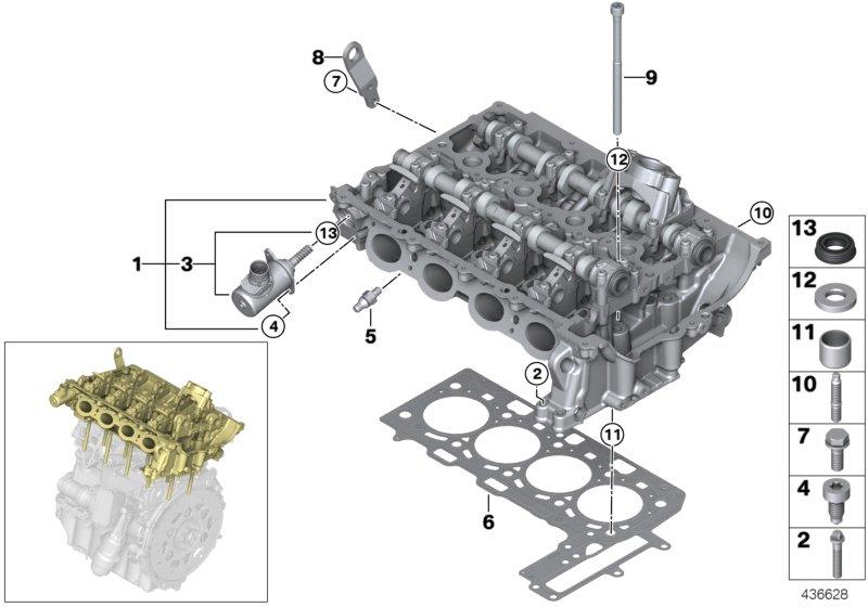 Cylinder head gasket asbestos-free 0.70mm 11128627107