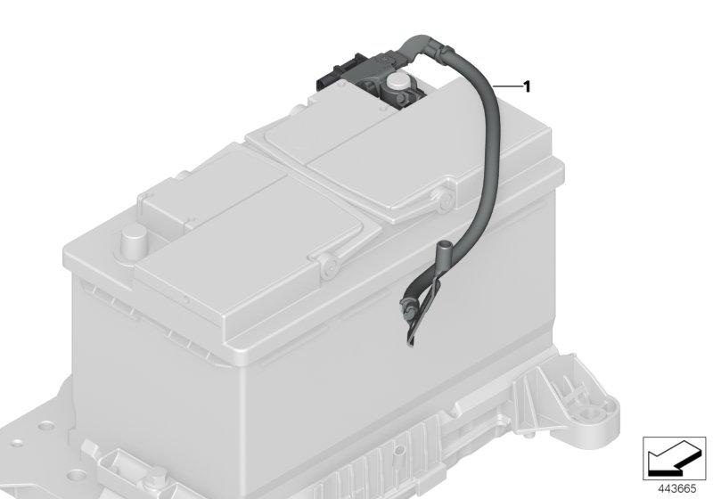 Battery cable minus IBS 61216821203