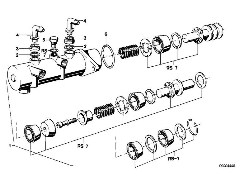 Master brake cylinder D = 2381MM 34311120832