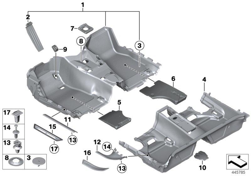 Insert footwell front right 51477221932