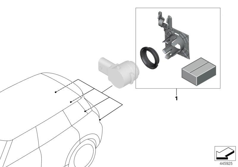 Retrofit kit PDC rear 66202408603