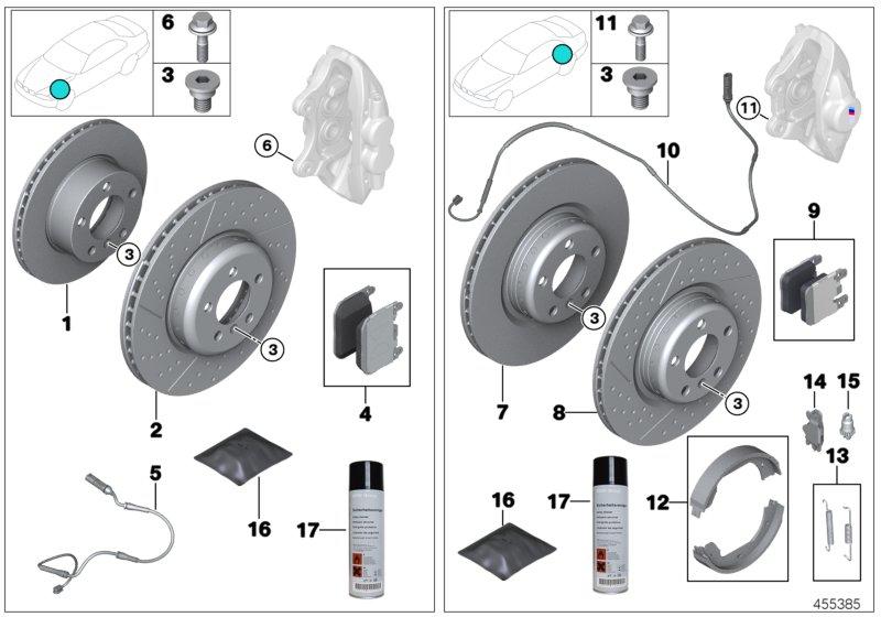 Repair kit asbestos-free brake pads GTS 34218009753