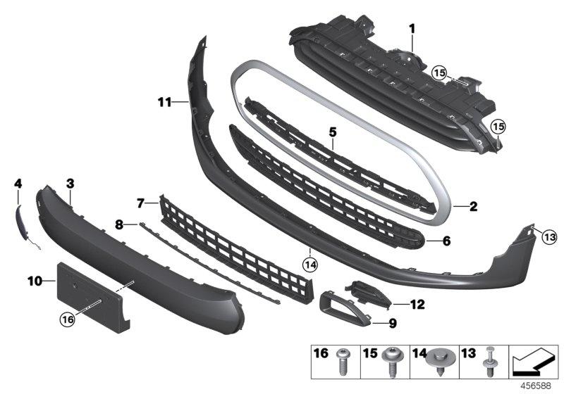 Lens front bumper 51117376364