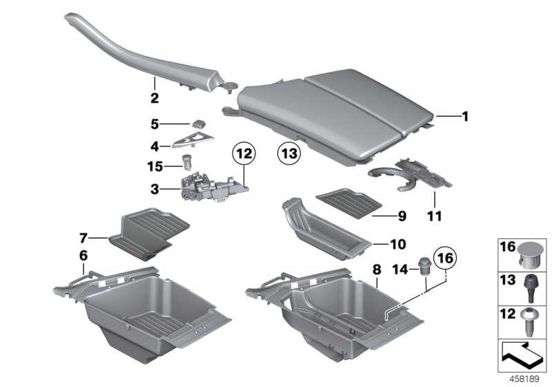 Armrest storage compartment 51169277346