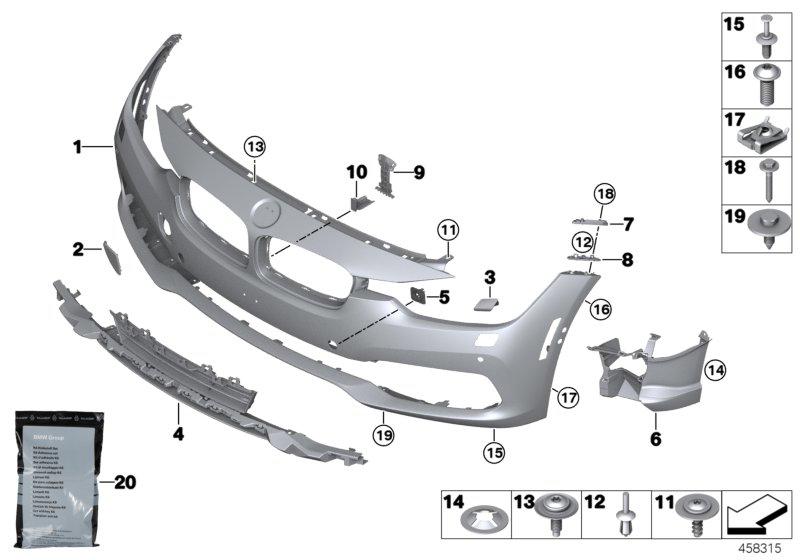 Covering the front bumper primed SPORT LINE 51117445135