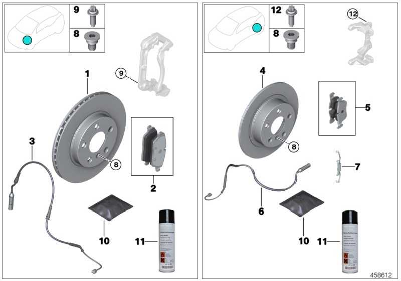 Repair kit asbestos-free brake pads 34116888457
