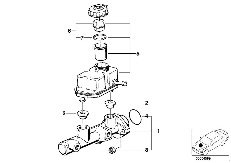 Master brake cylinder DSC 34311165544