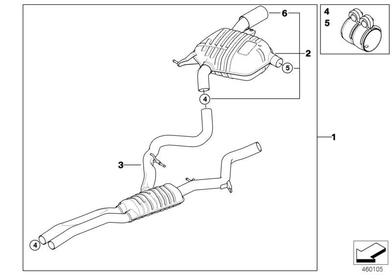 Silencer system BMW PERFORMANCE 18102410681