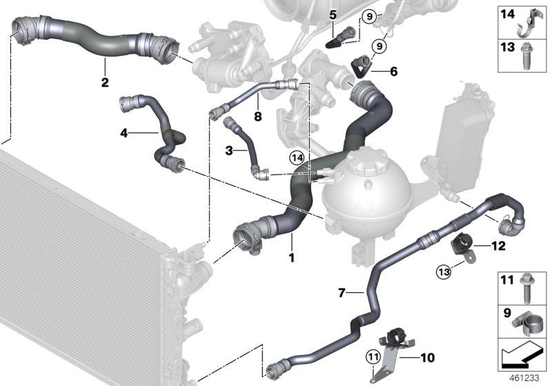 Holder coolant hose 17128619737