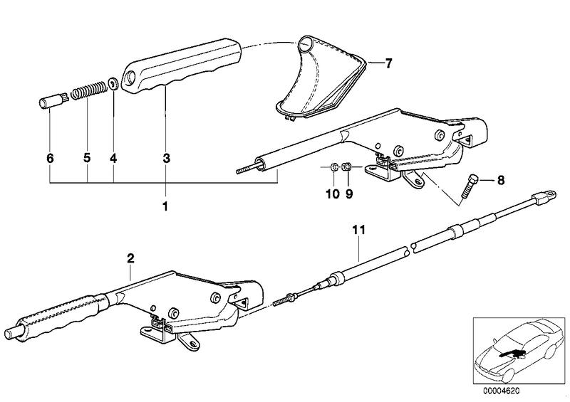 Hand brake lever cover beige leather 2 34408407636