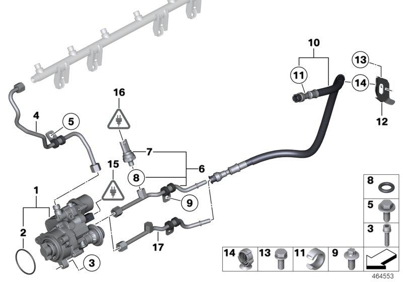 High-pressure line 13537576778