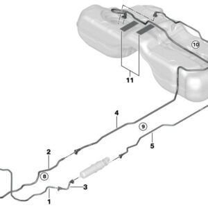 Fuel return line front 16127386653