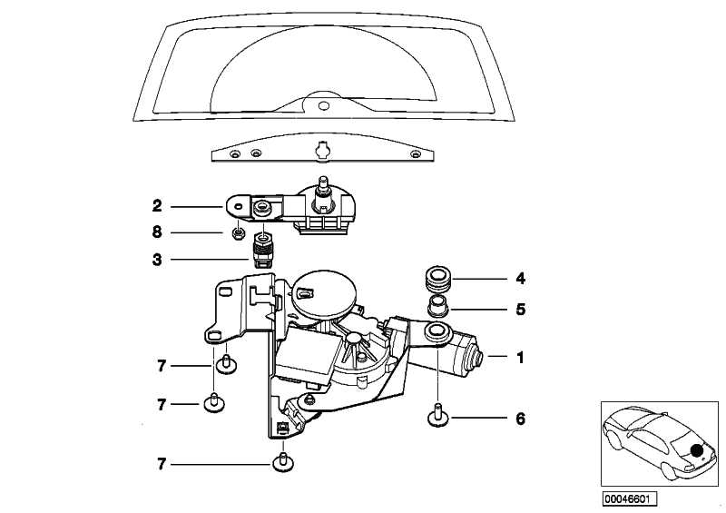 Schliessbügel rear window 3 Series 5 Series 51248218850