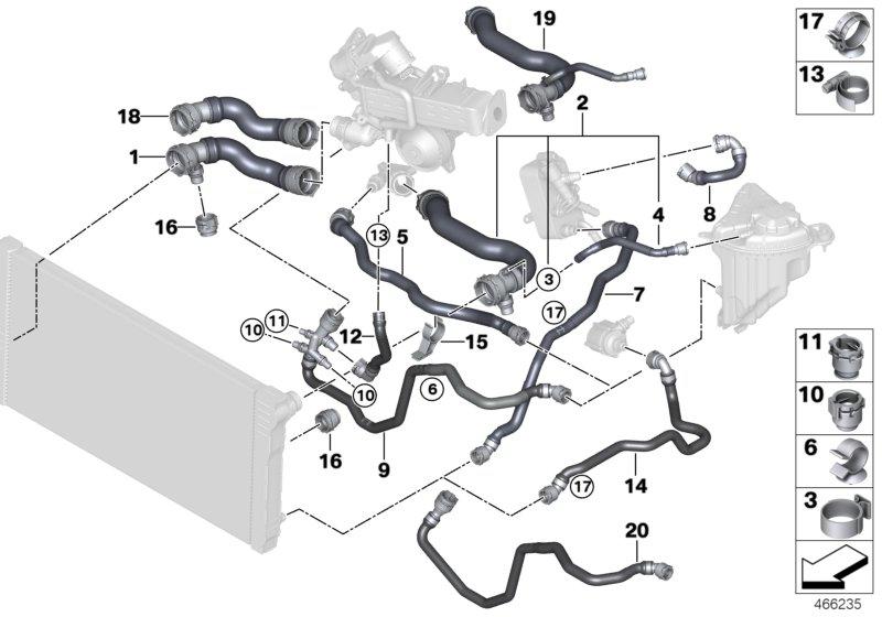 Coolant hose 17127800099