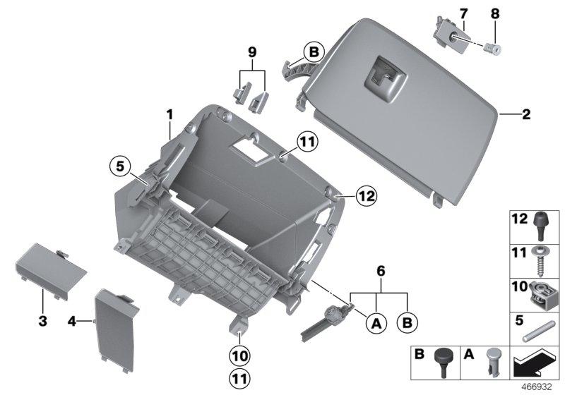 Lid glove box Savanna 51166839001