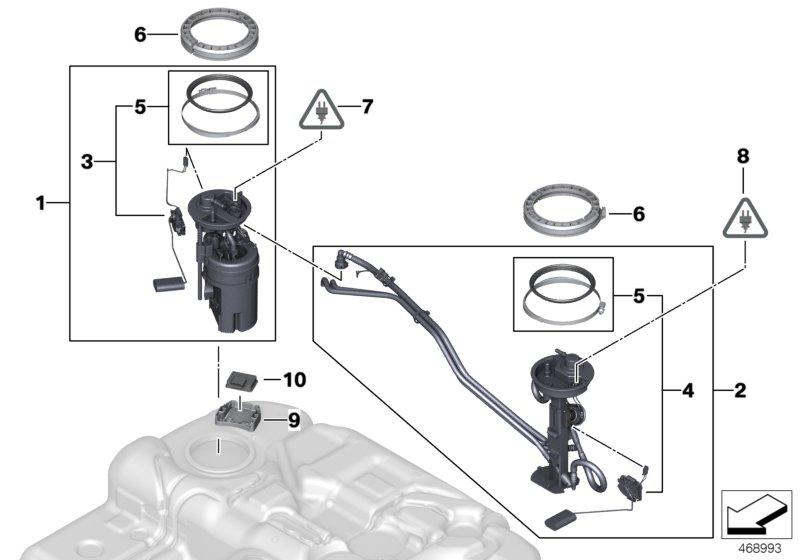 Conveying unit with right-tank pump 16117195472