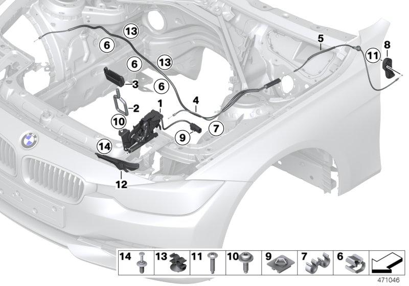 Cover lock to the left 51117384335