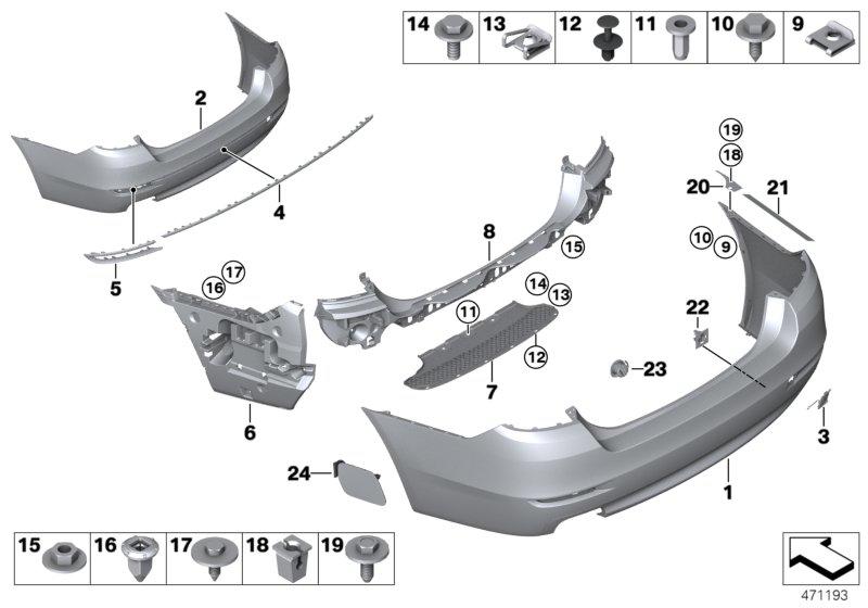 Molding center back MODERN 51127331611