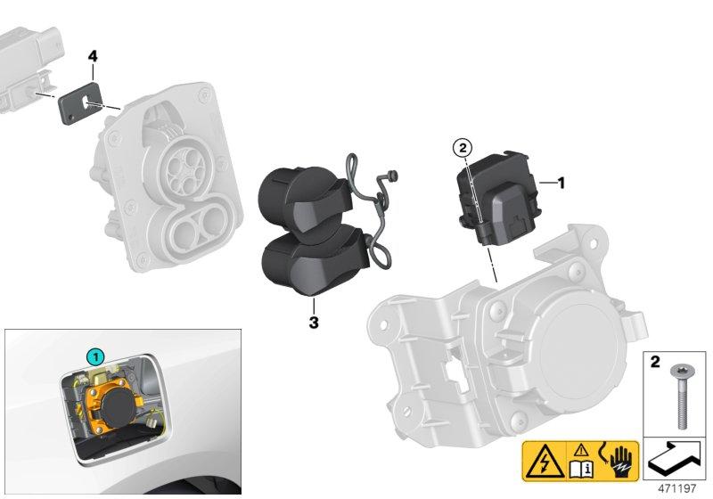 Drive charging socket locking TYP1 61136805424