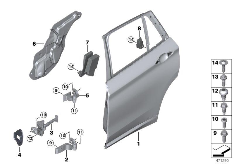 Right rear door 41007461352