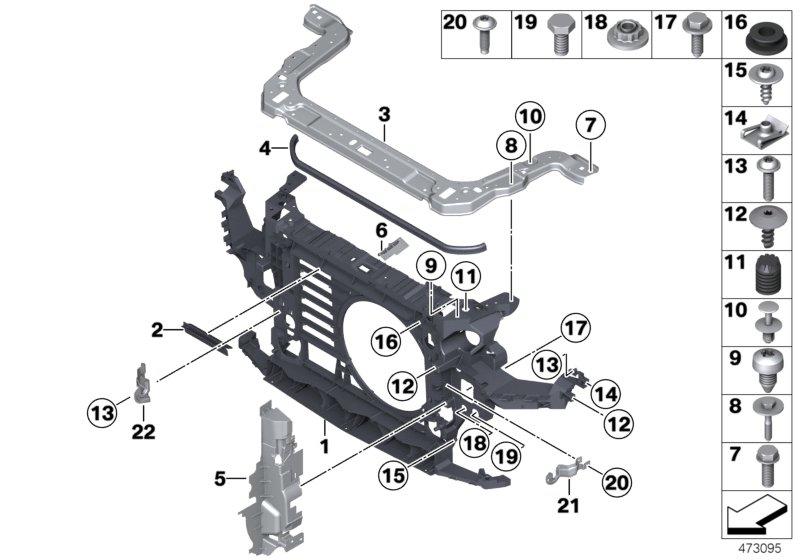 Holder intercooler left 51649809278