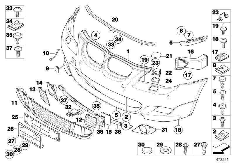 Covering the front bumper primed M 51118044584