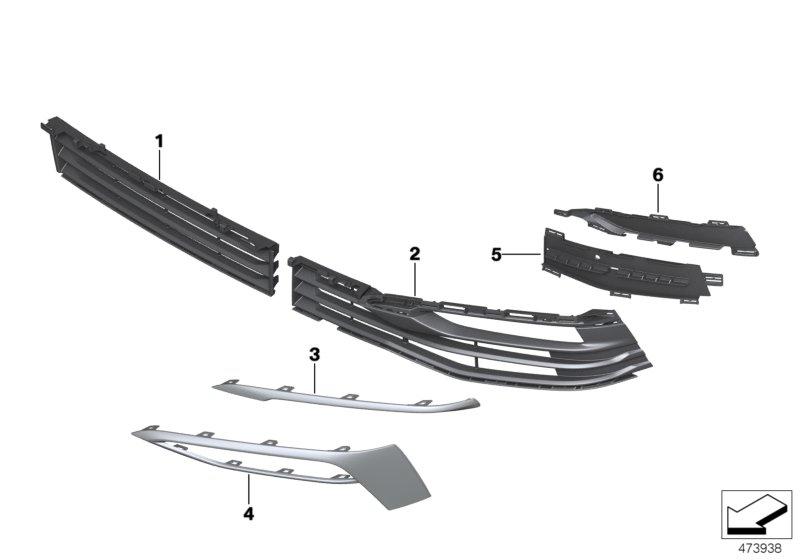 Grid air inlet open to the left LINES 51117385277