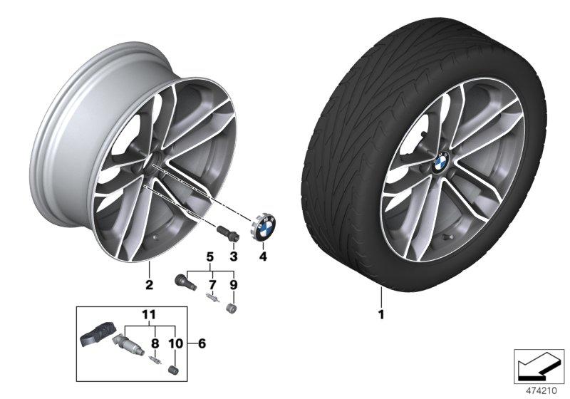 Light metal wheel disk spheric-gray 9Jx19 ET: 42 36116870887