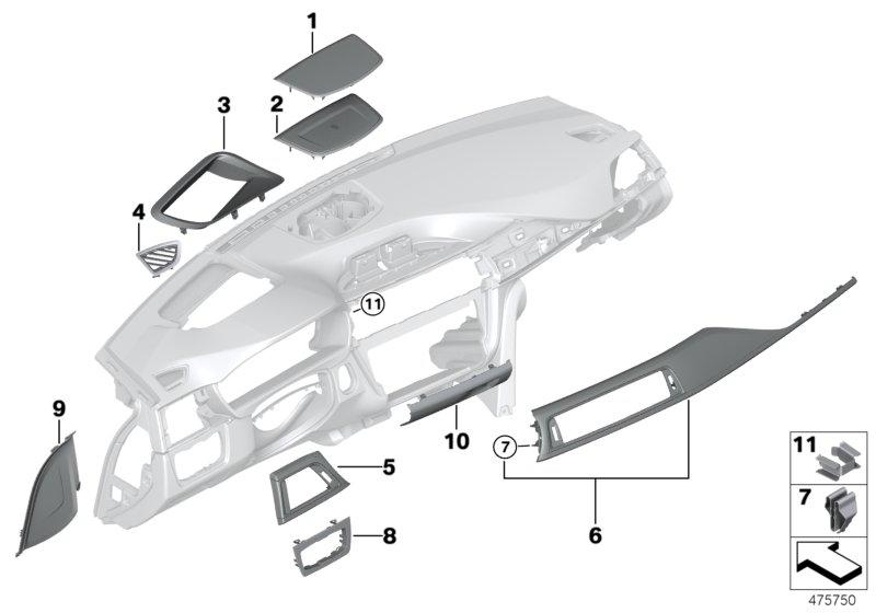 I-aperture board Pearl passenger PEARLESCENT CHROM 51459231213