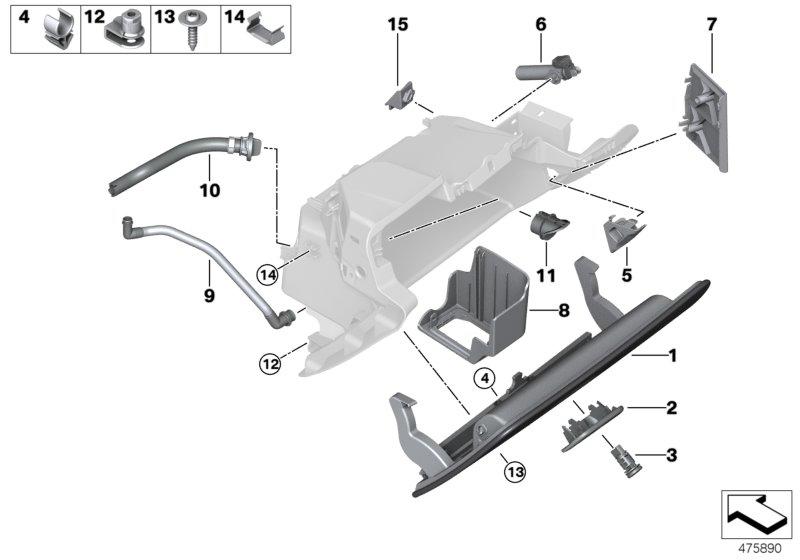 Damper glove box 51169350156