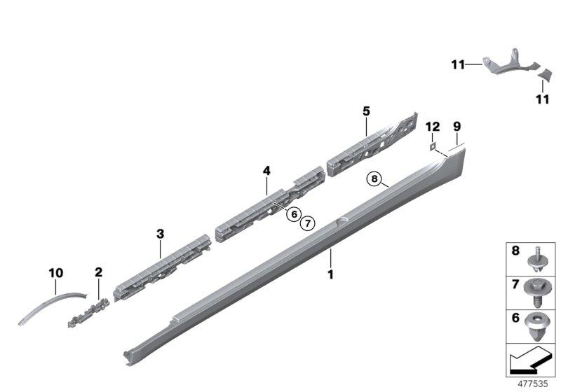 Sill panel primed right 51777475604